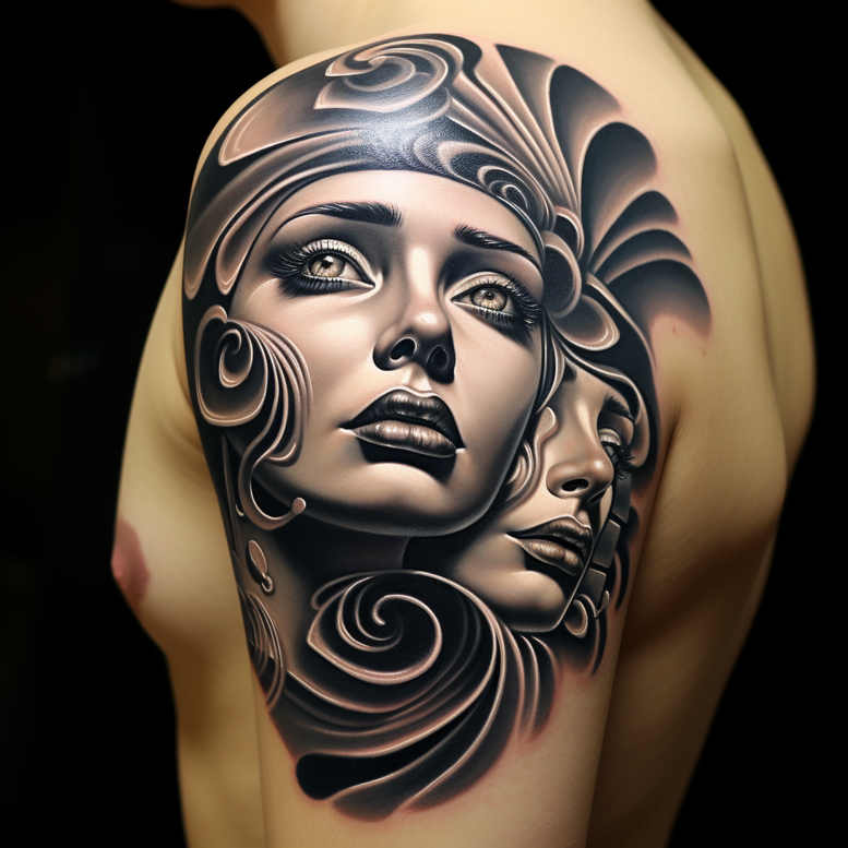 Twarze - Free tattoo design ideas ai genereted - inkby.ai