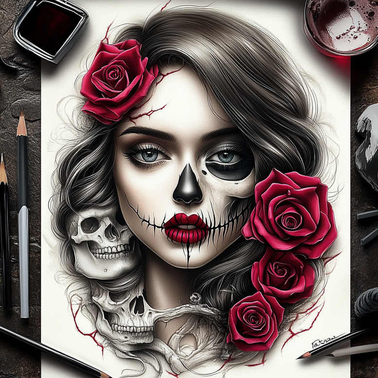 Twarze - Free tattoo design ideas ai genereted - inkby.ai