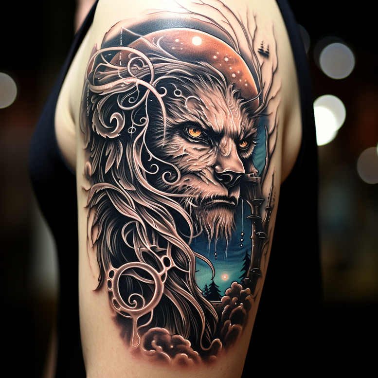 Surrealistyczne postacie - Free tattoo design ideas ai genereted - inkby.ai