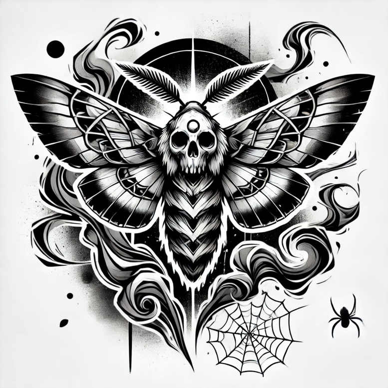 Motyle ćmy ważki - Free tattoo design ideas ai genereted - inkby.ai