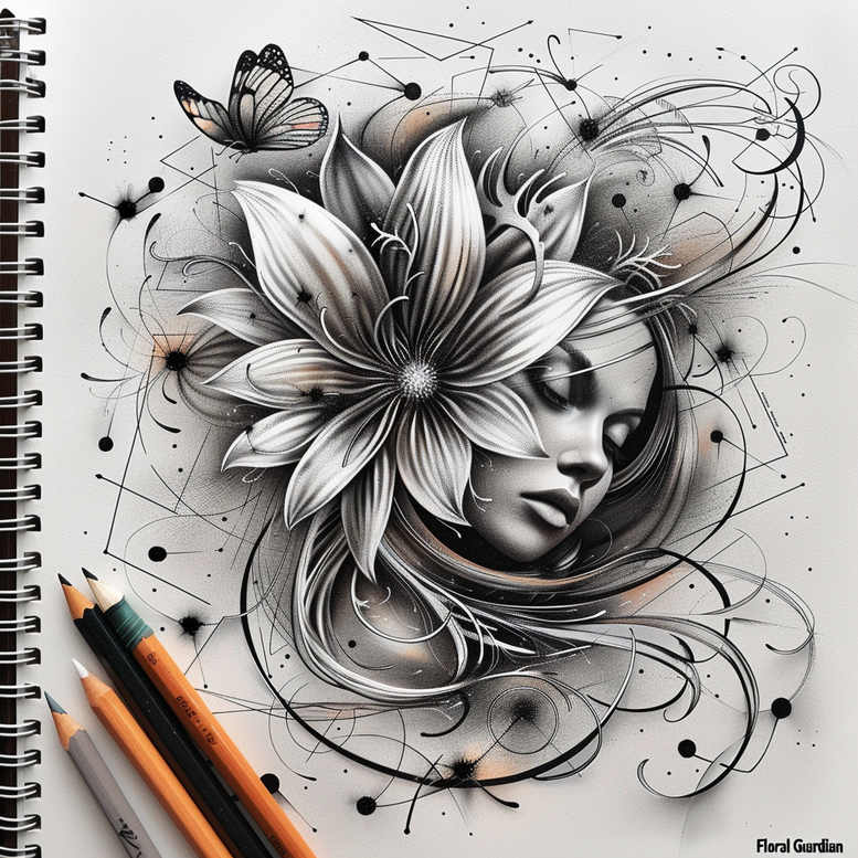 Inne kwiaty - Free tattoo design ideas ai genereted - inkby.ai