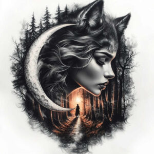 Surrealistyczne postacie - Free tattoo design ideas ai genereted - inkby.ai