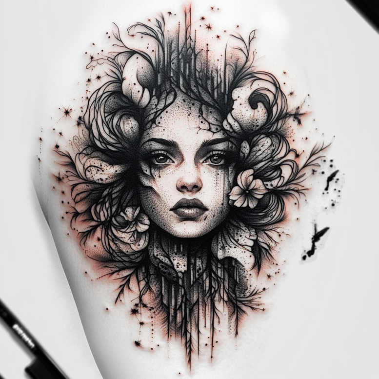 Twarze - Free tattoo design ideas ai genereted - inkby.ai