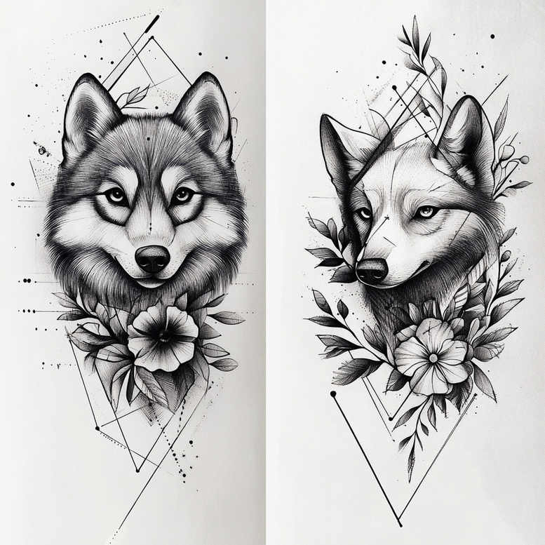Zwierzęta domowe - Free tattoo design ideas ai genereted - inkby.ai