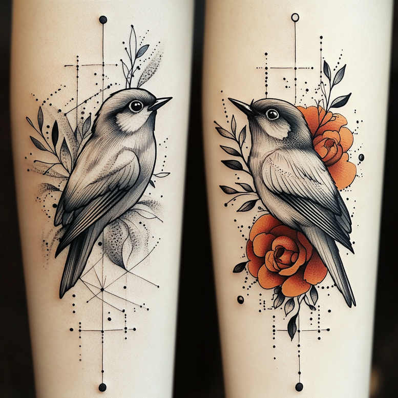 Inne ptaki - Free tattoo design ideas ai genereted - inkby.ai