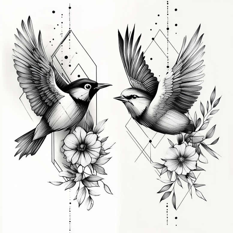Inne ptaki - Free tattoo design ideas ai genereted - inkby.ai