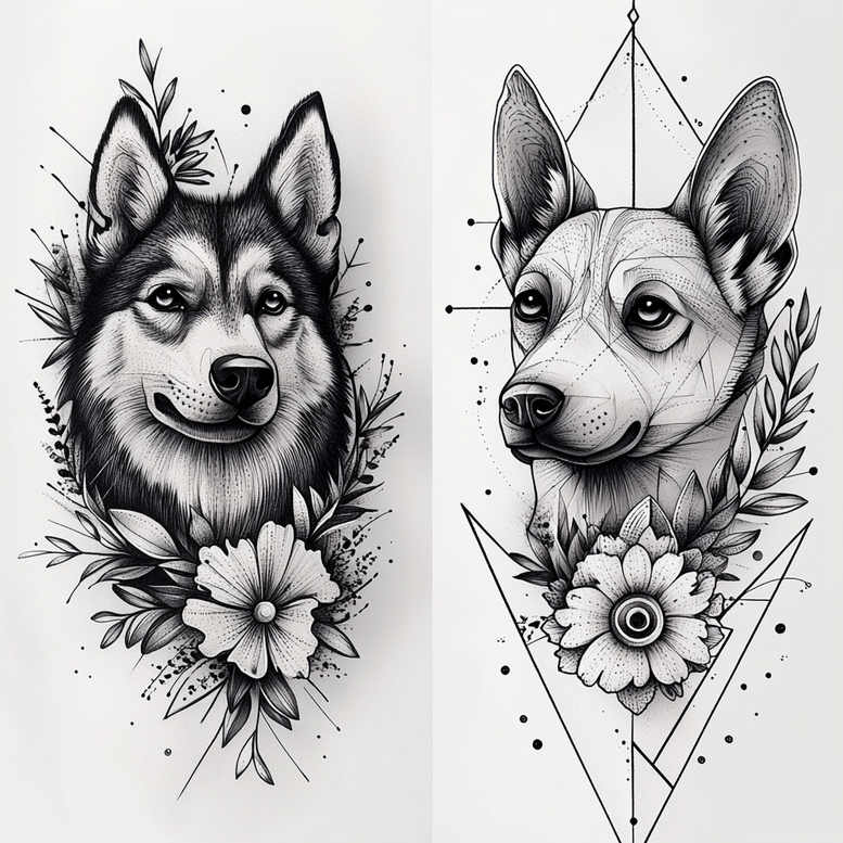 Zwierzęta domowe - Free tattoo design ideas ai genereted - inkby.ai