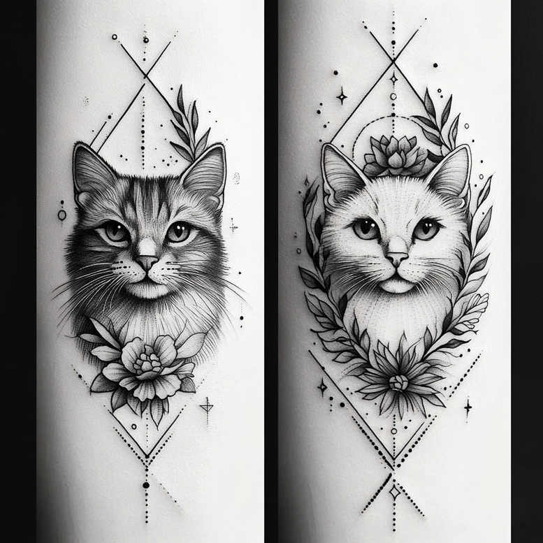 Zwierzęta domowe - Free tattoo design ideas ai genereted - inkby.ai