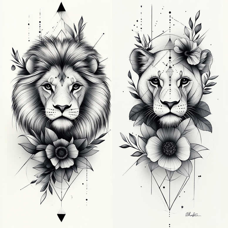 Lwy - Free tattoo design ideas ai genereted - inkby.ai