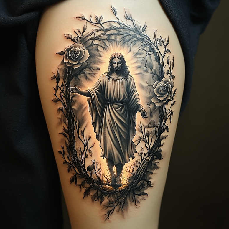 Jezus - Free tattoo design ideas ai genereted - inkby.ai