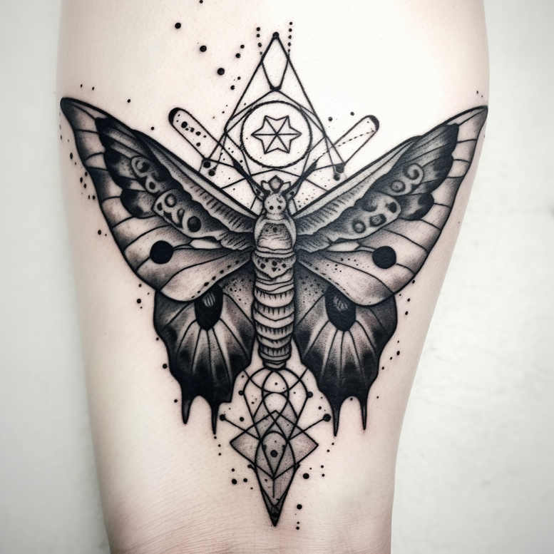 Motyle ćmy ważki - Free tattoo design ideas ai genereted - inkby.ai