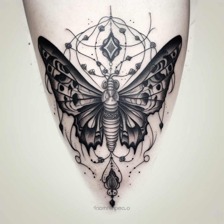 Motyle ćmy ważki - Free tattoo design ideas ai genereted - inkby.ai