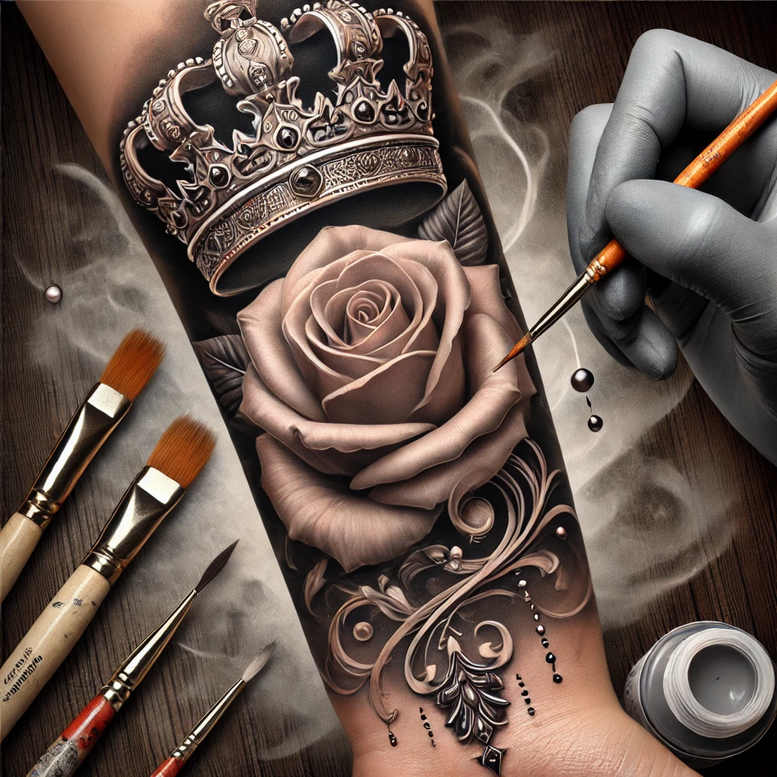 Róże - Free tattoo design ideas ai genereted - inkby.ai