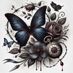 Motyle ćmy ważki - Free tattoo design ideas ai genereted - inkby.ai