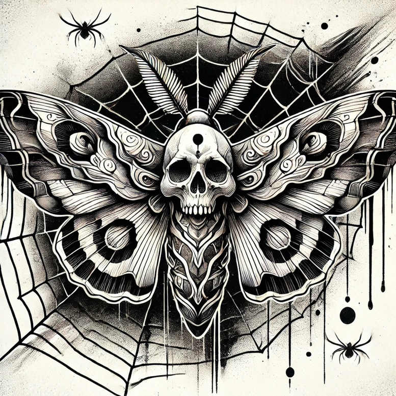 Motyle ćmy ważki - Free tattoo design ideas ai genereted - inkby.ai