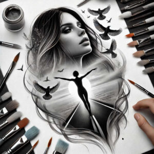 Postacie. - Free tattoo design ideas ai genereted - inkby.ai