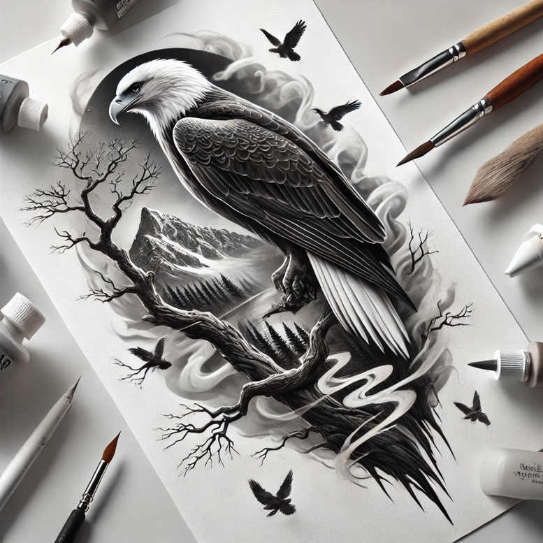 Orły - Free tattoo design ideas ai genereted - inkby.ai
