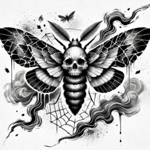 Motyle ćmy ważki - Free tattoo design ideas ai genereted - inkby.ai