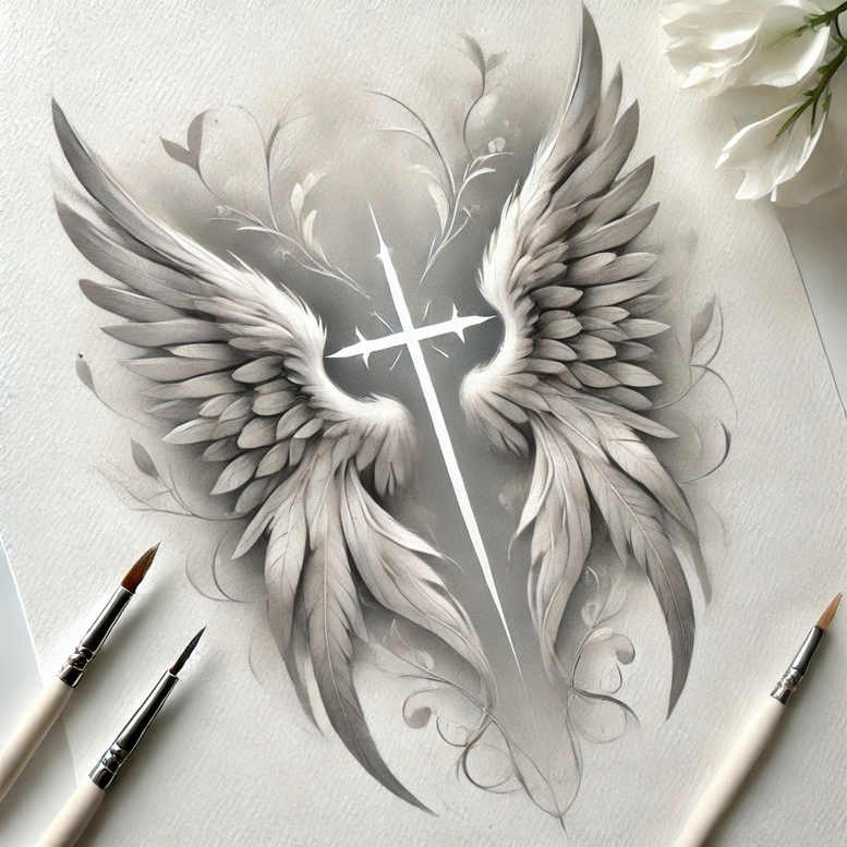 Skrzydła - Free tattoo design ideas ai genereted - inkby.ai