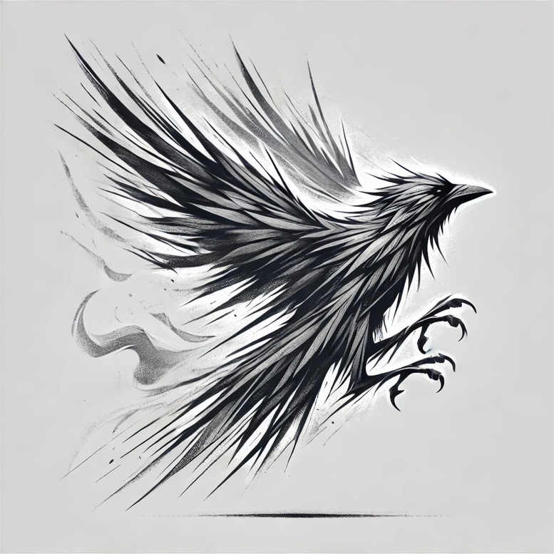 Kruki i wrony - Free tattoo design ideas ai genereted - inkby.ai