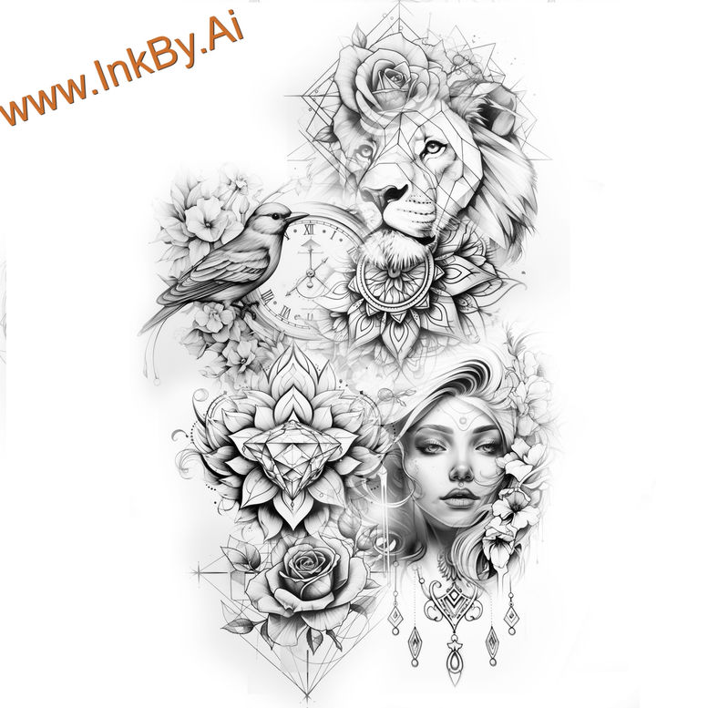 fine-line-lotus – tattoo design ideas free ai generated – symbolic – for-collarbone – Gallery: lotuses-inkby-ai
