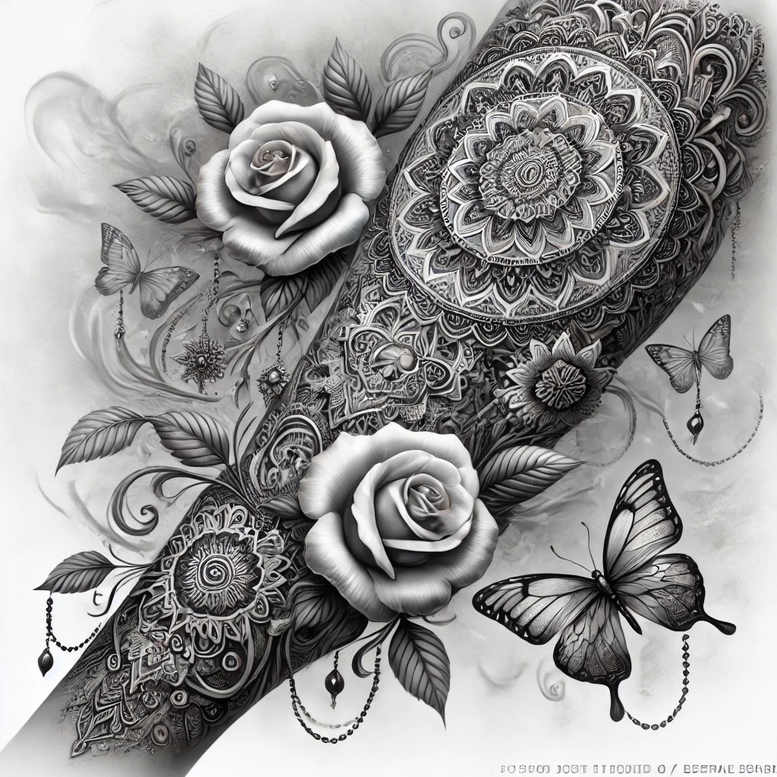 mandalas-and-similar tattoo design ideas elaborate delicate shading for side torso