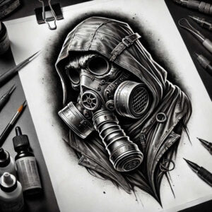curved-lines-mask – tattoo design ideas free ai generated – realism-contrast-play – for-fingers – Gallery: masks-inkby-ai