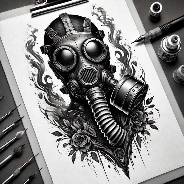 masks tattoo design ideas Surrealism blurred boundaries abstract symbol of strength