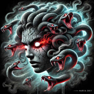 mythological-icon-tattoo – tattoo design ideas free ai generated – haunted – for-sternum – Gallery: medusa-inkby-ai