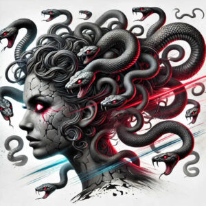 medusa tattoo design ideas Surrealism shadow play fear represents determination