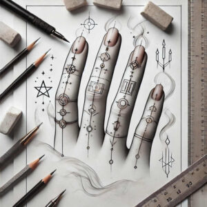 empty-space – tattoo design ideas free ai generated – repetitive-shapes – for-heel – Gallery: minimalistic-inkby-ai