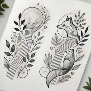 fine-line – tattoo design ideas free ai generated – sacred-geometry – for-side-torso – Gallery: minimalistic-inkby-ai
