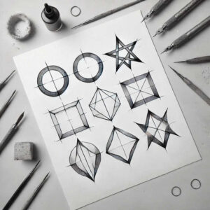 single-line – tattoo design ideas free ai generated – repetition – for-temple – Gallery: minimalistic-inkby-ai