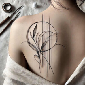 minimalistic tattoo design ideas soft curve ethereal for wrist side