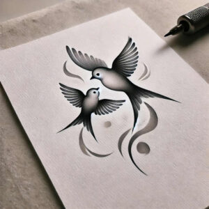 minimalistic tattoo design ideas essential lines fractal for shoulder blade