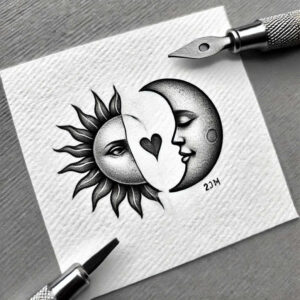 minimalistic tattoo design ideas fine dot interlaced symbol of resilience