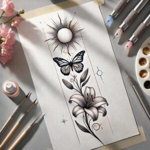 understated – tattoo design ideas free ai generated – circular-pattern – for-spine – Gallery: minimalistic-inkby-ai