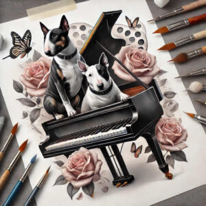 note-with-ornament – tattoo design ideas free ai generated – open-space – for-behind-ear – Gallery: music-inkby-ai