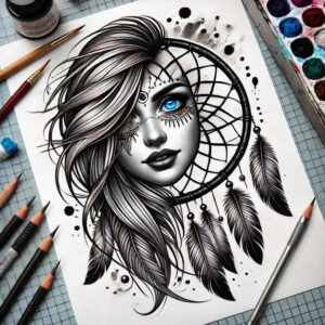 native-traditional-tattoo-neotraditional-artistic-contrast-for-hand – tattoo design ideas free ai generated – Gallery: native-american-women-inkby-ai
