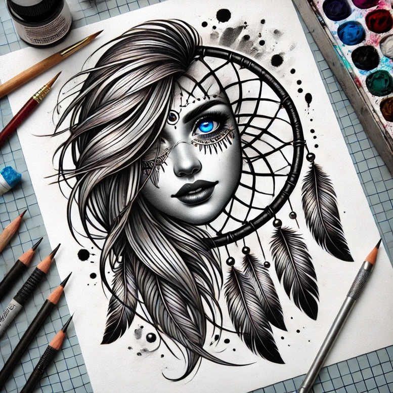 native-traditional-tattoo-neotraditional-artistic-contrast-for-hand – tattoo design ideas free ai generated – Gallery: native-american-women-inkby-ai