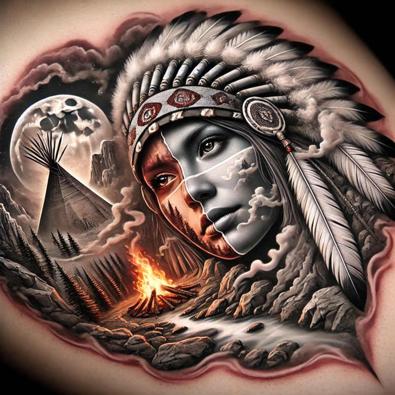native-american-women tattoo design ideas bold cultural pride stands for perseverance