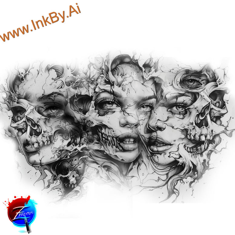 animals-and-shadow – tattoo design ideas free ai generated – surrealism-metaphysical – for-side-torso – Gallery: other-animals-inkby-ai