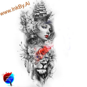 motion-bird-tattoo – tattoo design ideas free ai generated – neotraditional-textured-fills – for-side-torso – Gallery: other-birds-inkby-ai