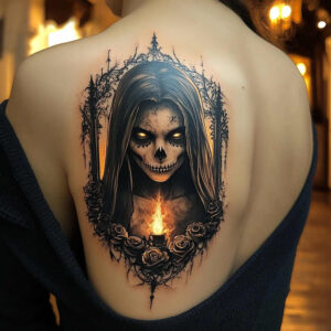 dark-light-tattoo – tattoo design ideas free ai generated – surrealism-visual-paradox – for-collarbone – Gallery: other-dark-inkby-ai