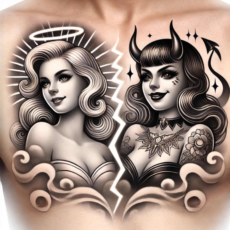 dark-spiritual-tattoo – tattoo design ideas free ai generated – realism-tonal-depth – for-shoulder – Gallery: other-dark-inkby-ai