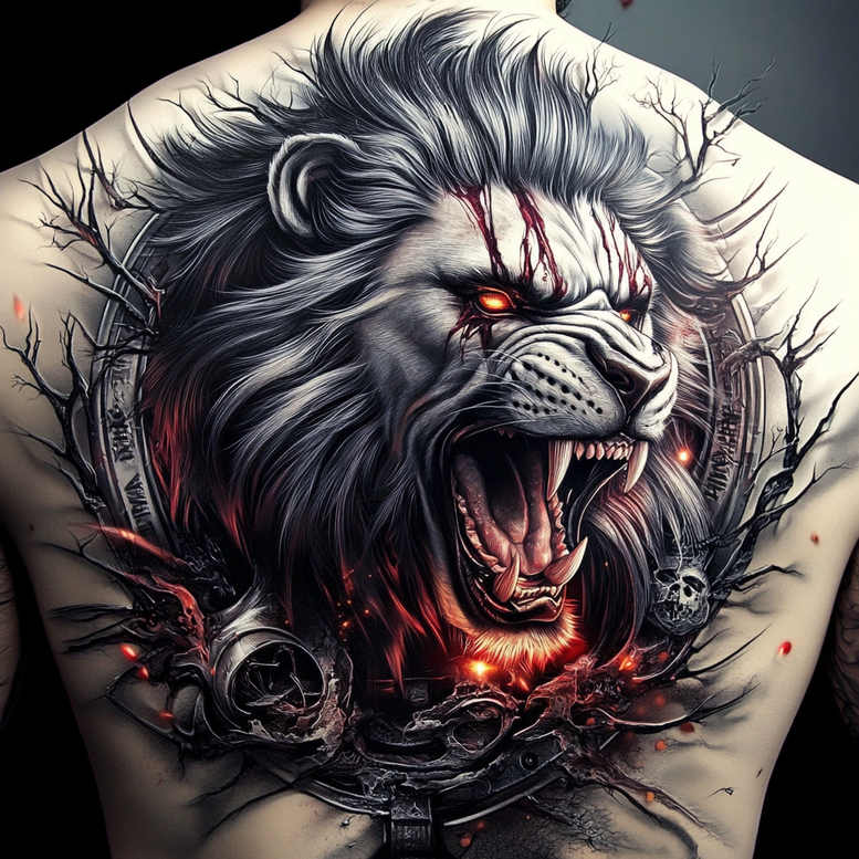 dark-spiritual-tattoo – tattoo design ideas free ai generated – surrealism-enigmatic – for-ankle – Gallery: other-dark-inkby-ai
