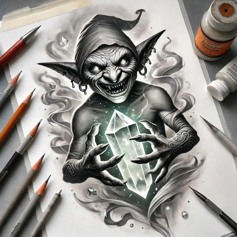 dark-tattoo – tattoo design ideas free ai generated – surrealism-dynamic-shapes – for-chest – Gallery: other-dark-inkby-ai