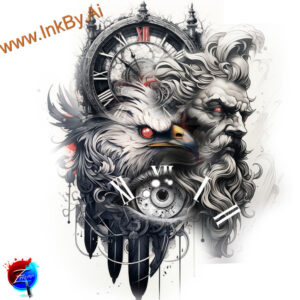 other-dark tattoo design ideas Surrealism hyperreal ghastly for lower leg
