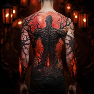 other-dark tattoo design ideas refined contrast grotesque for upper thigh