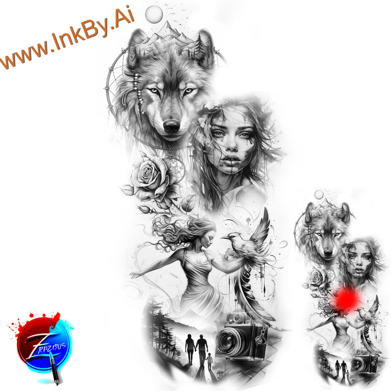 other-dark tattoo design ideas Surrealism hallucinogenic unsettling for outer arm